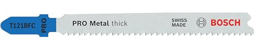 Bosch 5x Hoja de sierra de calar PRO Metal thick T121BFC (para Láminas de acero, Láminas de acero, Longitud 92 mm, Professional Accesorios Sierra de calar)