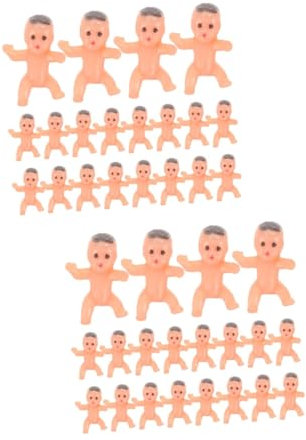 TOYANDONA 40stücke Teiliges Set Mini Kunststoff Babypuppen Dekoration Für Babypartys Shower Und Bastelprojekte Kleine Figuren Für Kreative Feierlichkeiten