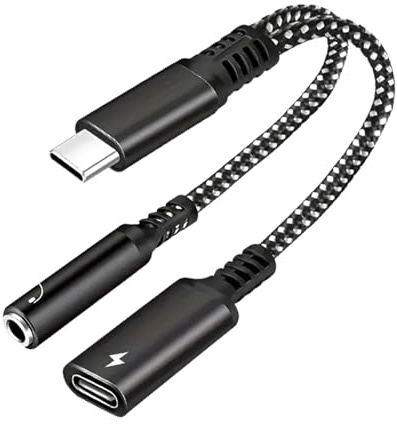 Adattatore per cuffie a USB C, adattatore jack per cuffie,Adattatore per cuffie splitter audio da 3,5 mm con sdoppiatore cavo | Splitter audio, adattatore per caricabatterie, connettore per cuffie per