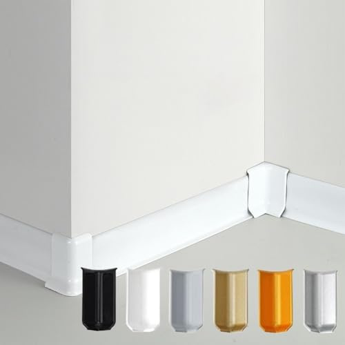 Set di 6 connettori angolari per battiscopa facili da usare per migliorare gli spazi interni (M bianco)