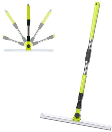 RYJYQYX Escobilla De Goma para Suelos De Hormigón, con Mango De 130 Cm De Largo Escobilla De Goma para Suelos, Escoba De Goma para Suelos Lisos,Alfombras,Ventanas,Large:50×130cm