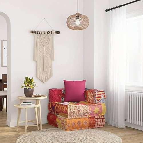 ShGaxin Modularer Pouf mit Kissen, Couch, Kleines Sofa, Sofa Schlafzimmer, Couch Jugendzimmer, Relaxsofa, Patchwork Stoff