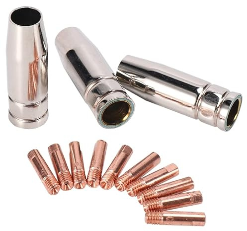 Asyduey 13 Stücke Co2 Mig Schweiß Luftgekühltem Mb 15Ak Spitzen Halter Gas Düse 0,8Mm Schweißer Blech Düsen Spitze Kit