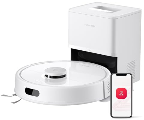 roborock Q7 L5+ Robot Vacuum Cleaner with Mop, 8000Pa Strong Suction, Up to 7 Weeks of Hands Free Cleaning, Dual Anti-Tangle System for Pet Hair&Carpet, PreciSense LiDAR Navigation, APP Control, White