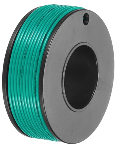 QUARKZMAN 24AWG Filo Intrecciato PVC Filo Elettrico 15M/49ft Verde, Filo Rame Stagnato UL1007 Bobina per Collegamenti Interni, nautico