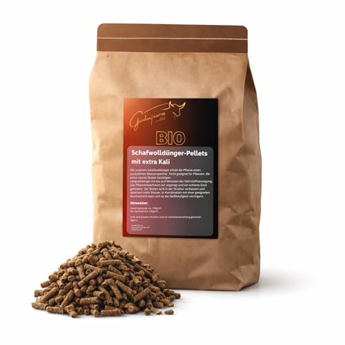 GardenTaurus Schafwolldünger mit extra Kali - Dünger Pellets, organischer Langzeitdünger, Naturdünger (25kg)