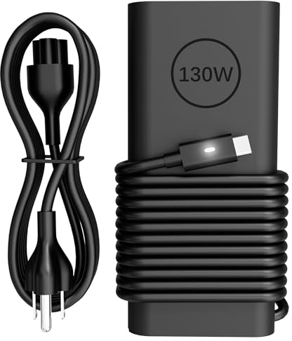 GEYUTOTE Replacement for Dell Laptop Charger 130W 100W 65W USB Type C Fast Power Adapter