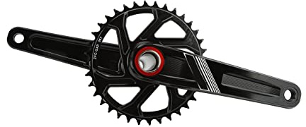 plplaaoo MEROCA 36T Direktmontage Mountainbike-Kurbelgarnitur Aluminiumlegierung Hohl Integrierte Kurbelgarnitur mit Tretlager-Kettenblatt