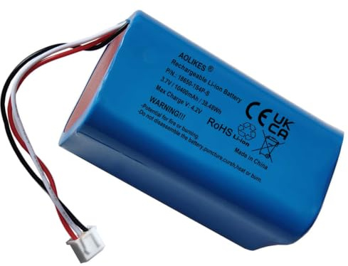 AOLIKES 18650 1s3p batería 10400mAh 3.7V batería recargable de iones de litio con conector XH2.54/3P / celdas 5C / cuadrado / admite carga rápida