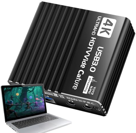 Capture Card for Streaming - 1080P Video Capture Device,60FPS Recorder, 4K Device for Monitor TV Conference Live Broadcast Streaming Teaching