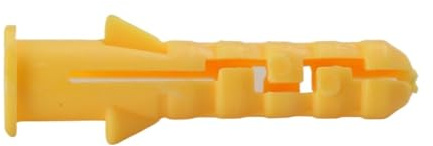 Tubo de expansión Amarillo Kit de 200 Tubos de expansión de plástico M6x40, Anclajes de Pared Amarillos for Paneles de Yeso Huecos, Alta tenacidad, Resistencia a Impactos y Productos químicos.