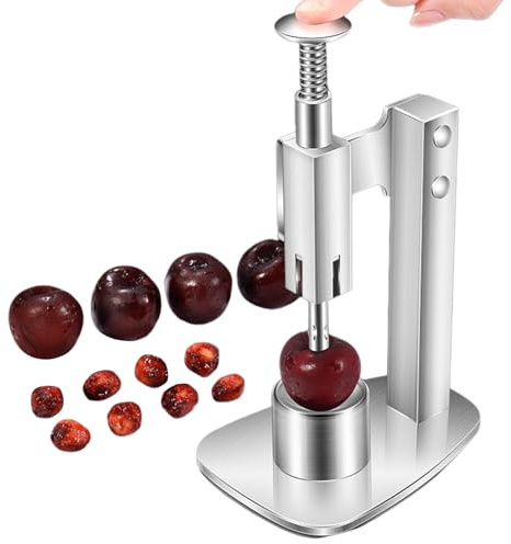Snocciolatore per ciliegie e prugne, in acciaio, utensile da cucina, per la casa, la cottura di frutta, marmellata, campeggio, picnic all'aperto