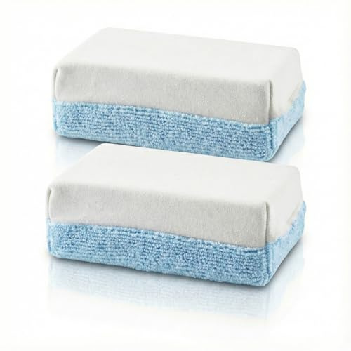 Hopzab 2 PCS Anti-Fog Demister Pad for Car Windscreen & Windows – Dual-Sided Microfibre & Chamois, Streak-Free, Reusable,Washable, Heavy Duty Fog Remover for Winter Car Cleaning