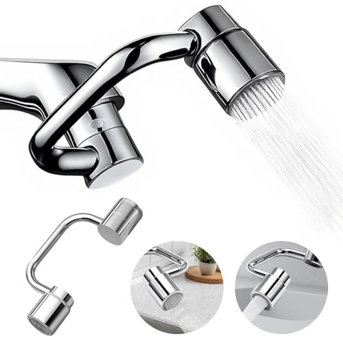 XIAOGUA Filtri Rubinetti Lavandino 1440° Prolunga Rubinetto Cucina Prolunga Rubinetto Bagno Pieghevole Doccetta per Lavandino Cucina 24mm Faucet Extender 2 Impostazioni per Lavelli Cucine Bagno