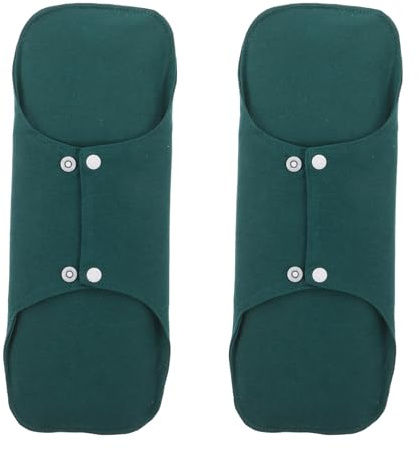 Anneome 2 Stück-pack Waschbare Inkontinenzeinlagen aus Baumwolle Dünne Wochenbett Pads mit Auslaufschutz Wiederverwendbare Damenbinden für Frauen nach Geburt Grün