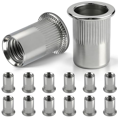 60 piezas de tuerca de engarzado M5, Moosswee Inserto 304 Inox, inserto roscado de metal para chapas metálicas, electrodomésticos, construcción industrial