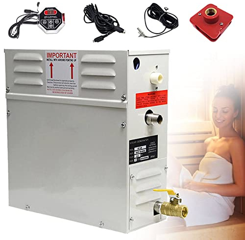 Generador de Vapor Sauna Ducha Baño Turco con Controlador Digital Calentador De Sauna EléCtrica,MáQuina De BañO De Vapor,para 3-21m³ Espacio Hogar,Spa,Baño,Calefacción de espacios 220V-3.0KW