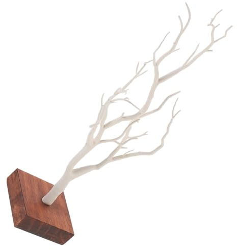 Kisangel Supporto per Gioielli ad Albero in Legno e Pe Box Inferiore
