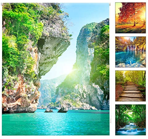 Blindecor Digital Paisajes | Estor Enrollable Translúcido con Estampado Impresión Digital | 150 x 180 cm (ancho por alto) Tamaño de la Tela 147 x 175 cm | Estores para Ventanas