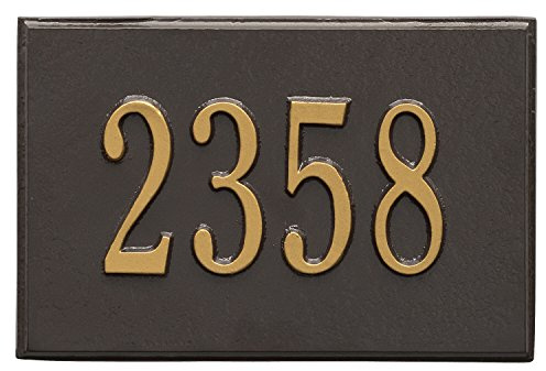 Custom Cast Aluminum Mailbox Numbers Plaque 1 or 2 Lines 9W x 6H