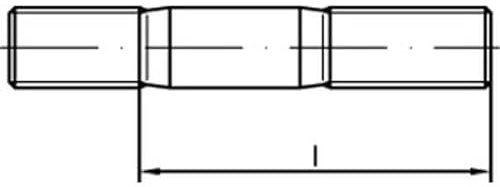 DIN 835 Stiftschraube M10x55 Stahl 8.8 blank 50 Stk