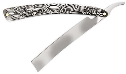 Professional Mens Straight Razor – 11.4 Barber Straight Razors for Men with Pre-Sharpened Carbon Steel Blade – Rust-Resistant & Easy to Clean Shaving Knife for Men, Ergonomic Handle & Durable Build