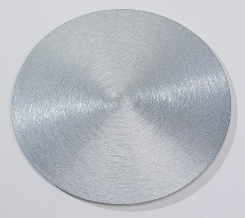 Kerzenteller Flachteller Rund Alu Silber Ø14 cm ideal für Kerzen, Taufkerzen, Hochzeitskerzen, Trauerkerzen