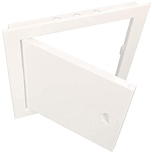 KOTARBAU® Puerta de inspección, 300 x 300 cm, Blanca de plástico ABS resistente, Panel de acceso, Compuerta de fácil acceso, Puerta de inspección, Trampilla para pared o techo