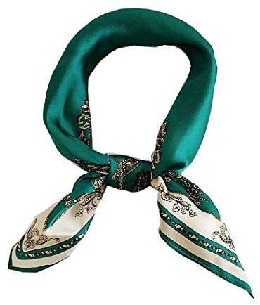 Foulard carré 100% soie de mûrier, léger, 53 x 53 cm, Small