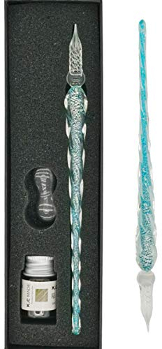 EACHHAHA Glasstifte-Set,Kalligraphie Stift,Glas Dip Pen und Tinte, Glasfeder für Schreiben,Zeichnen,Grußkarten,Unterschriften,Geschenk