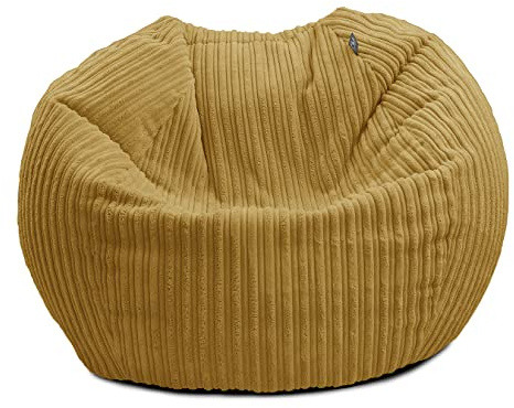 rucomfy Kids Slouchbag Beanbag Chair - Soft Corduroy - Mustard