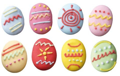 Cake Company Tortendeko zu Ostern aus Zucker | Ostereier aus Zucker ca. 24mm 12 Stück