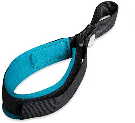 Hundeleine Kurz mit Gepolsterten Griff, Verstellbar Kurzführer Hund, Längen 18cm, Schwarz Führleine für Mittlere, Kleine, Große Hunde