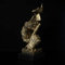 fazhongfa Ponder Statue-Silence is Gold Abstract Art Statue Modern Home Ornament Creative Resin Sculpture Ornament Study Office Shelf Table Decoration (Gold)