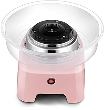 PanHuiWen Premium Retro Cotton Candy Floss Maker Machine Cotton Candy Machine Maker for Kids, 500W Automatic Electric DIY Cotton Candy Machine Mini Portable Sugar Floss Maker,pink
