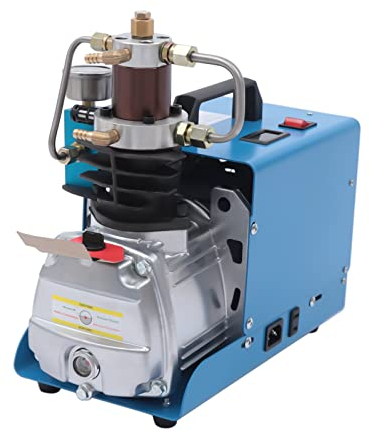 1800W Elektrische Hochdruckluftpumpe 100L/min Tragbarer PCP Luft Kompressor Pumpe 4500PSI 30Mpa Kompressorpumpe Scuba Luftkompressor für Paintball und Tauchflaschen Kompressor (Manuelle Abschaltung)