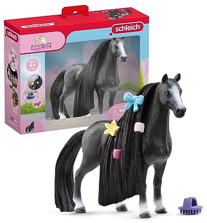 SCHLEICH Horse Club 42620 Sofia's Beauties Quarter Horse Stute Styling Set - 8-Teiliges Spielset - Quarter Horse Stute, Beauty Horse Pferd mit Mähne, Pferde Spielzeug ab 4 Jahren