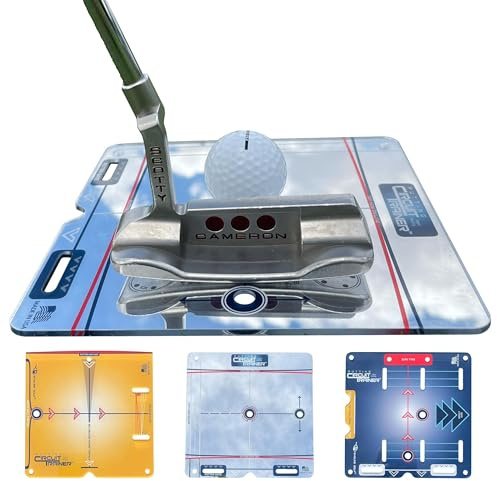 EyeLine Golf Putting-Spiegel, Golf-Schaltungstrainer, tragbare Putting Eyeline Ausrichtung, Trainingshilfen mit Tragetasche, Indoor- und Outdoor-Praxis, Golfzubehör, für Golftrainer