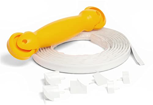 Instatrim Flexible Self-Adhesive Trim Bundle with Applicator - Caulking Kit with 10ft White 3/4 Wide Caulk Strip, 6 Corner Pieces, & Applicator Tool - InstaTrim The Original Flexible Trim