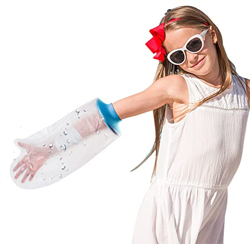 SUPERNIGHT Wasserdichter Gipsschutz, Gipsabdeckung für Jugendliche, Kinder Halbarm zum Baden, wasserdichte Gipsbandage Schutz für Arm, Handgelenk und Handwunden (Halbarm)