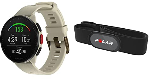 Polar Pacer - GPS-Laufuhr - sehr schneller Prozessor - Ultraleicht - helles Display - griffige Tasten & H9 Herzfrequenz-Sensor – ANT +/Bluetooth - Wasserdichter HF-Sensor mit weichem Brustgurt