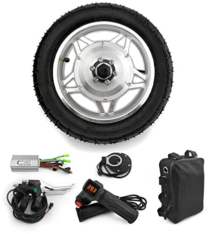 L-faster 30,5 cm (12 Zoll) Fahrrad-Umrüstsatz mit 250 W Nabenmotor, Vorderrad mit Pedalunterstützungssensor für Fahrrad, Roller, Trolley mit Reifen (24 V, 250 W, Silber)