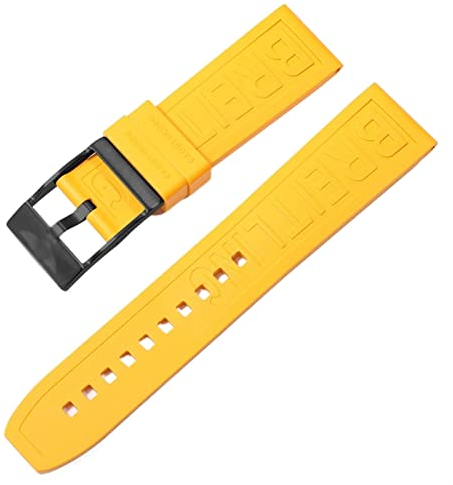 AEMALL Für Breitling Navitimer Avenger Dornschließe Uhrenarmbänder Silikon Uhrenarmband 22 mm 24 mm buntes Armband, 22 mm, Achat