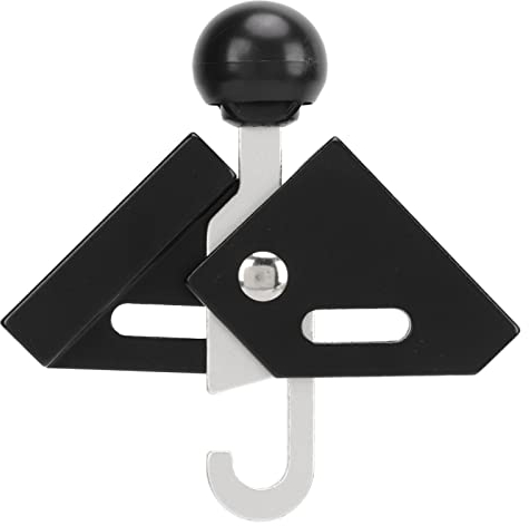 Einzelne Zeltstangen Spitzenkappe, 8mm Zeltstangen Spitzenkappen Pannensichere Überdachungsstangen Oberkappe aus Aluminiumlegierung, 90 Grad Verstellbarer Stangen Oberkappen Anschluss(Schwarz)