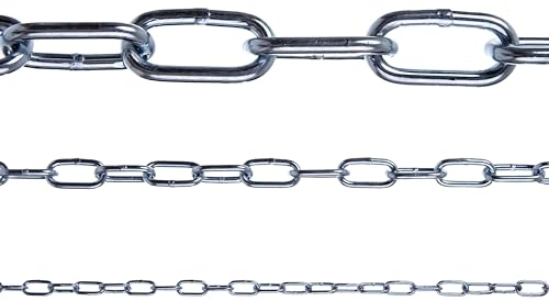 Constrabo® | Edelstahlkette langgliedrig DIN 763 | 1 m Ø 3 mm | Edelstahl 316 (V4A) | Rostfreie Edel-Stahlkette Meterware Rundgliederkette Absperrkette Sicherheitskette Rundstahlkette Hundekette