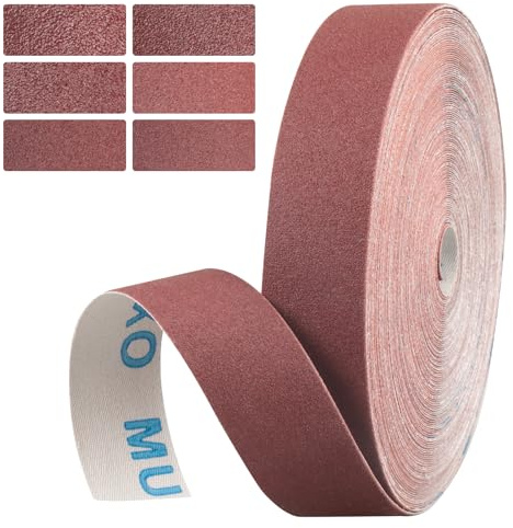 240 Grit Continuous Sandpaper Roll,1 x 32.14 Feet Emery Cloth Roll for Metalworking, Home Improvement, Sanding Automotive Plumbing