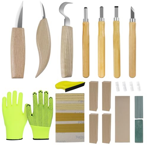 32PCS Schnitzmesser Kinder, Holz Schnitzwerkzeug Set, Schnitzset Geeignet Für Kinder, Schnitzset Kinder, Holz Schnitzen Kinder Set, Schnitzwerkzeug Für Kinder, Holzschnitzwerkzeug Set