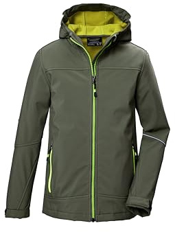 killtec Softshelljacka/utomhusjacka med huva KOW 366 BYS SFTSHLL JCKT, mossa, 128, 42161-000