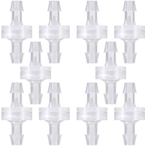 Kunststoff-Rückschlagventil, Schlauchstutzen, Ozonwiderstand, Kunststoffventil für Wasser, Heizstoff, Öl, Luft, Gas, 10 Stück