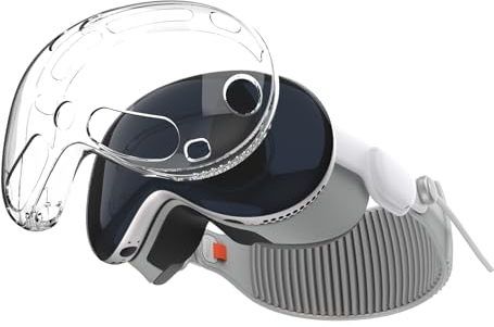 GLILAVOX Kompatibel mit Apple Vision Pro Case TPU, Schutzhülle Hülle für Apple Vision Pro, für Vision Pro VR Headset 2024 Zubehör(Transparent)